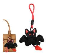 jopiuieo Peluche Chauve-Souris Lapin - Doudou Animal Noir en Peluche - Décoration Mignonne Attache Sac à Dos Ornement pour Adolescents Élèves