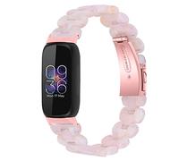 JOPLKOL Bracelet de rechange en résine compatible avec Fitbit Inspire 3, étanche et léger avec boucle en acier inoxydable, bracelet tendance pour traqueur d'activité pour femme