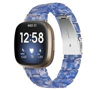 JOPLKOL Bracelet en résine compatible avec Fitbit Sense/Sense 2/Versa 3/Versa 4, étanche et léger, bracelet tendance pour traqueur d'activité pour femme, taille unique, Résine, Pas de gemme