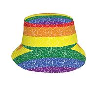 Joppuer Chapeau cloche vintage gay Pride arc-en-ciel bisexuel pour homme femme plage voyage chapeau d'été pliable pêcheur soleil chapeau 185