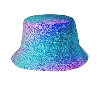 Joppuer Chapeau seau à paillettes à paillettes - Chapeau de soleil pliable - Chapeau de pêcheur de plage - Protection solaire pour le camping et les voyages - Noir - Taille unique 707