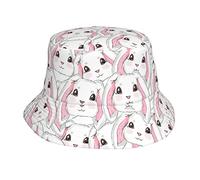 Joppuer Chapeau seau mignon lapin pour homme femme plage voyage chapeau bob été extérieur pliable chapeau de soleil pêcheur noir 18