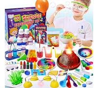 JOPSHEEN 70 Expériences Scientifique pour Enfants, Activités Laboratoire de Chimie et Kit, Kits Éducatifs et Jeux Science, Volcans, Alimentaté en Courant par Les Fruits, Jeux éducatifs