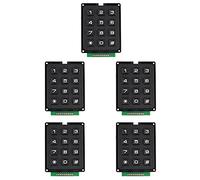 Jopto 5 Pièces Matrice 4 x 3 Clavier Module Clavier à 12 Touches avec Membrane MCU Compatible avec Arduino