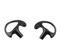 Jopto Embout oreillette Silicone de ecouteur pour Tube sonore, Tube Acoustique oreillette de Talkie walkie (1 Paires Milieu, Noir)