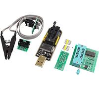 Jopto EPROM Flash BIOS Kit de Module programmateur USB avec Ch341 + Soic8 Clip + Adaptateur 1,8 V, Convient pour Flash série 24 et 25