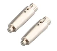 Jopto Lot de 2 Adaptateurs XLR Femelle à 3 Broches vers RCA Femelle pour Microphone Audio Connecteur XLR vers Convertisseur de Genre XLR 3 vers RCA Phono Mono Prise Bidirectionnelle