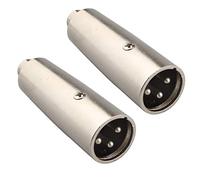 Jopto Lot de 2 Adaptateurs XLR vers RCA pour Microphone - Connecteur 3 Broches Mâle XLR vers Femelle RCA - Plaqué Métal - pour Câble Audio, DJ et Microphone