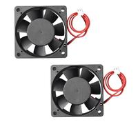 Jopto Lot de 2 mini ventilateurs de refroidissement silencieux sans balais pour imprimante 3D 60 x 60 x 20 mm 6020 DC 12 V avec terminal à 2 broches compatible avec ordinateur portable imprimante 3D