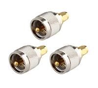 Jopto Lot de 3 Adaptateurs RF Coaxiaux pour Radio CB SMA Mâle vers UHF Mâle vers PL259 PL-259 SL16 pour Antenne Radio CB Baofeng Wouxun Kenwood Icom Yaesu