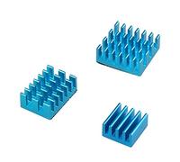 Jopto Lot de 3 dissipateurs de Chaleur en Aluminium avec Ruban adhésif conducteur Thermique Compatible avec Raspberry Pi 4 Modèle B Raspberry Pi 4B - Bleu (la Carte Raspberry Pi n'est Pas Incluse).