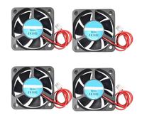 Jopto Lot de 4 mini ventilateurs de refroidissement silencieux sans balais 50 x 50 x 20 mm 5020 DC 5 V avec terminal à 2 broches compatible avec imprimante 3D PC CPU boîtiers d'ordinateur