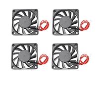 Jopto Lot de 4 mini ventilateurs de refroidissement silencieux sans balais 60 x 60 x 10 mm 6010 DC 24 V avec terminal à 2 broches compatible avec imprimante 3D PC CPU boîtiers d'ordinateur