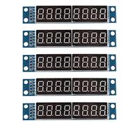 Jopto Lot de 5 8-Digit 7 Segment Module 7219 8 Bit Digital Segment Tube LED Display Module Supports Cascade Eight Bit Serial 3 IO Ports pour Arduino MCU/51/AVR/STM32