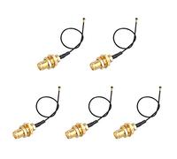 Jopto Lot De 5 Câbles D'antenne RP-SMA Mâle vers U.FL RF 0,81 IPX-4 MHF4 Mini PCI Pigtail Connecteur D'extension D'antenne IPX 10 cm