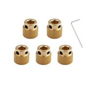 Jopto Lot de 5 Engrenages d'extrudeuse d'imprimante 3D en Laiton pour extrudeuse MK7 MK8 40 Dents alésage 5 mm léger et 1 clé de 1,5 mm pour imprimante 3D