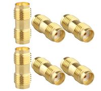 Jopto Lot de 6 Adaptateurs Coaxiaux RF SMA Femelle vers SMA Femelle Jack Femelle pour Antenne WiFi Adaptateur de vis Externe vers Trou Intérieur pour Câble SMA CCU3 Hsdpa Huawei 2G 3G 4G LTE UMTS
