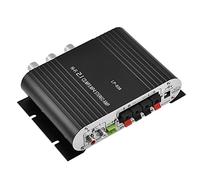 Jopwkuin Ampli Numérique de Basse Stéréo HiFi 2.1 Compact avec Puce Haute Puissance pour Voiture Maison Sortie 1CH Clips de Haut-parleur Faciles à Câbler Prend en Charge le Contrôle du Volume (Noir)