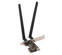 Jopwkuin Carte WiFi PCIE 6000 Mbps 8DB Double Antenne pour 11 10, Adaptateur Réseau Fil avec Bluetooth 5.2 PCIEx1 - Carte WiFi 6E Haut Débit pour Jeux et Streaming (Pas de Base d'antenne)