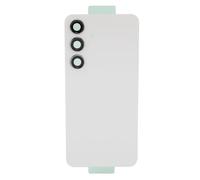 Jopwkuin Coque Arrière de Remplacement en Verre pour S24, DIY, avec Outils de Réparation D'objectif D'appareil Photo Pré-installés pour Les Amateurs de Réparation (Blanche)