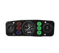 Jopwkuin Ensemble Complet de Jauges Automatiques 3 en 1, Tachymètre de Température de L'eau, Niveau D'huile, Tableau de Bord pour Tracteur, Amateurs de Bricolage, Matériau Métallique ABS