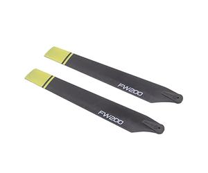 Jopwkuin Hélice D'hélicoptère RC Haute Résistance, 2 Pales de Rechange Faciles à Installer pour Fly Wing FW200, Idéales pour Une Utilisation à Long Terme et Une Bonne Expérience de Vol (Jaune)