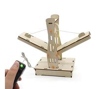Jopwkuin Jouet de Pont Suspendu, Modèle de Pont élévateur, Excellente Télécommande en Bois, Invention Universelle pour Les Expériences des Enfants