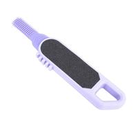 Jopwkuin Lime à Pieds 3 en 1, Nettoyeur D'orteils, Exfoliant, Poignée Ergonomique pour L'élimination de la Peau Sèche et Humide, Idéal pour les Voyages à L'hôtel (Violette)