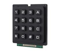 Jopwkuin Module de Clavier 4 X 4 Boutons pour Microcontrôleur à Puce Unique, Clavier Externe de Petite Taille, Idéal pour Les Amateurs D'électronique, Matériau ABS