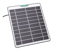 Jopwkuin Panneau de Charge Solaire en Silicium Monocristallin 5 W Durable pour Sonnette de Caméra de sécurité Connexion Facile aux Appareils Conception Portable (Noire)