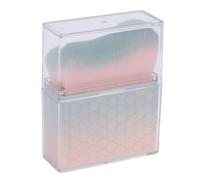 Jopwkuin Pinceau de Maquillage à Tête Plate Coudée, Léger et Portable pour Application de Maquillage Professionnelle, Cheveux en Nylon Doux, 1 unité (Dégradé bleu à rose)
