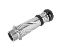 Jopwkuin Poignée Antidérapante de Bras D'équilibre de Moulinet de Pêche D'alliage D'aluminium, Bâti Stable pour des Moulinets de Rotation Multi-Marques (Argent Noir)