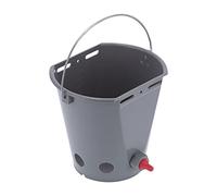 Jopwkuin Seau d'alimentation Gris de 8l, Conception de Clapet Anti-Retour pour Baril d'alimentation de Lait pour Veau, Accessoire de Ferme, Baril en Plastique de qualité Alimentaire avec Mamelon