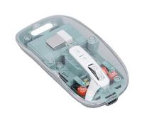 Jopwkuin Souris sans Fil Bluetooth, Transparente, Ergonomique, Défilement en Métal, 3 Modes DPI Réglables, pour PC, Ordinateur Portable, Tablette, ABS, Taille 4,4 X 2,2 X 1,0 Pouces (Vert)