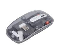 Jopwkuin Souris sans Fil Bluetooth, Transparente, Ergonomique, Défilement en Métal, 3 Modes DPI Réglables, pour PC, Ordinateur Portable, Tablette, ABS, Taille 4,4 X 2,2 X 1,0 Pouces (Gris)