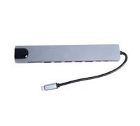 Jopwkuin Station d'accueil USB C Hub Multifonction Multiport en Alliage D'aluminium de qualité Supérieure, Vitesse de Transmission Rapide pour Une efficacité de Travail Améliorée, Conception