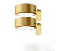 JOPWUE 2PCS Picture Lights for Wall,3 Color Temps Led Painting Light with Remote Control,Sticky USB Rechargeable Wireless Art Picture Frame Lights,Sticky Wall Lamp for Paintings (Golden)