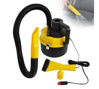 JOPWUE Aspirateur 90 W, nettoyeur humide et sec et gonfleur, filtre lavable, 3 modes de nettoyage, alimenté par une prise de voiture 12 V, peut absorber les liquides, la poussière, les cheveux, etc