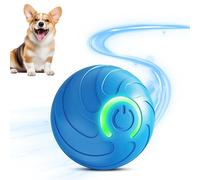 JOPWUE Balle interactive pour chien, jouet électrique pour chien, balle roulante automatique avec lumière LED, chargement USB, jouet sautant avec fonction de réveil intelligent pour l'ennui, chiot