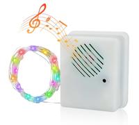 JOPWUE Guirlande lumineuse de Noël de 3 m avec capteur sonore, haut-parleur musical, joue des chansons de Noël, décorations de Noël avec 30 lumières LED pour décoration de sapin de Noël (colorée)