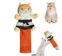JOPWUE Karaté Kitty Puppet,Gant de Lutte de Jeu de Chat avec Rembourrage Dur,Cat Chien Lutte Jouet Marionnette Main Mordant avec la Manche Protectrice de l'avant-Bras,Jouet Interactif pour Chaton