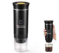 JOPWUE Machine à Café Portable,Chauffage Rapide,12V 3 En 1 Capsules Concentré Cafetiere,Auto-Chauffage de 4 à 6 Minutes,Café Moulu,Pour Le Camping,Bureau,Maison,Voiture,Voyage (Noir)