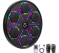 JOPWUE Machine de Boxe Musicale Intelligente Bluetooth 2025 avec 9vitesses et 10 Modes, Music Boxing Machine avec Gants de Boxe et écran LED De Boxe pour Adultes Et Enfants (Noir)