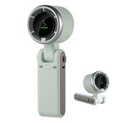 JOPWUE Ventilateur portable 3 en 1 pliable turbo haute vitesse, écran LED, batterie 3600 mAh, réglable à 180°, 5 engrenages de vent, rechargeable par USB, petit ventilateur à main pour voyage