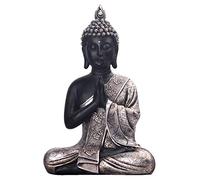 JORAE Statue de Bouddha Assis Bouddhisme Thaï Méditation Maison et Jardin Sculpture décorative Prier Collectibles Figurines, 24,1 cm, Polyrésine