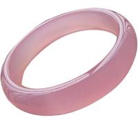 JORAsa Bracelet Lady Jade, Bracelet calcédoine Violet Rose glacé, Cadeau d'anniversaire pour mère Porte-Bonheur représente de Bonnes bénédictions, avec Une boîte à Bijoux exquise