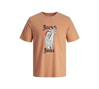 JORCOCONUT Skull Tee SS Crew Neck, Canyon Sunset, M