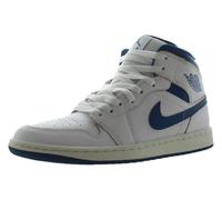 Jordan 1 Mid Homme - Baskets, Blanc - Pointure 42.5 - Cuir, Synthétique White 42.5