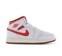 Jordan 1 Mid - Sneakers Enfant - Blanc - Pointure 36.5 - Textile, Cuir White 36.5