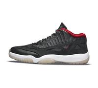 Jordan 11 Retro Low IE Bred Baskets Baskets Basket Mode Chaussures, Noir Noir Gym Rouge, 42 EU